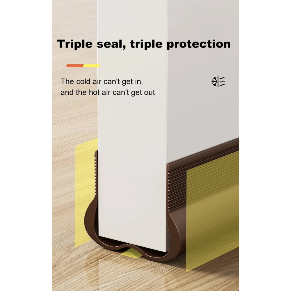 Flexible Door Bottom Sealing Strip Door Gap Soundproofing Wind and Dust Proof Weather Strip Under Door Draft Stopper Tape - VibraStore
