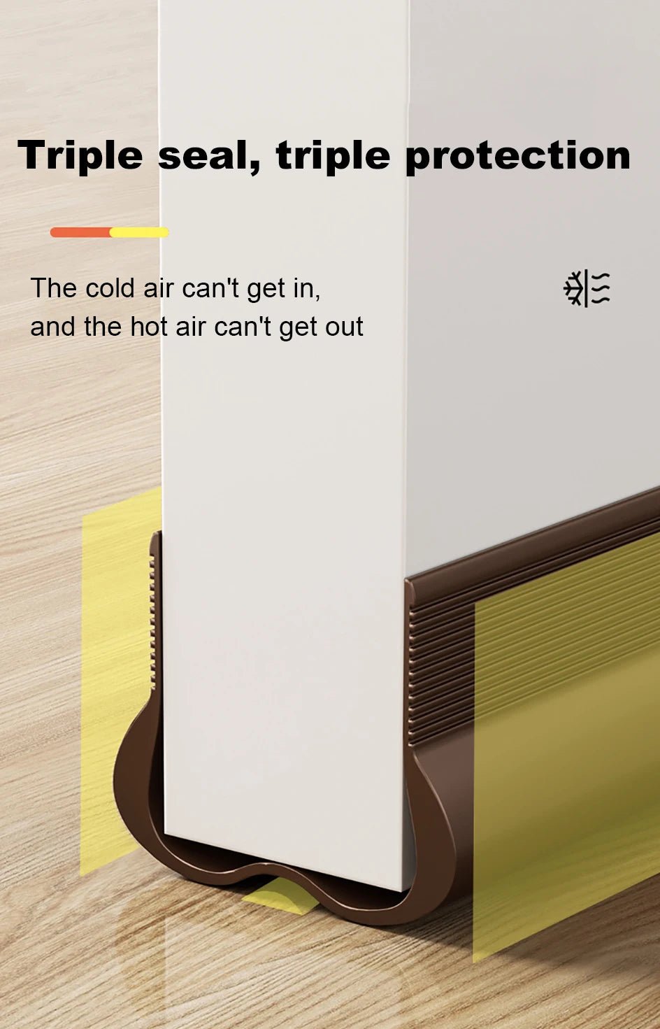 Flexible Door Bottom Sealing Strip Door Gap Soundproofing Wind and Dust Proof Weather Strip Under Door Draft Stopper Tape - VibraStore