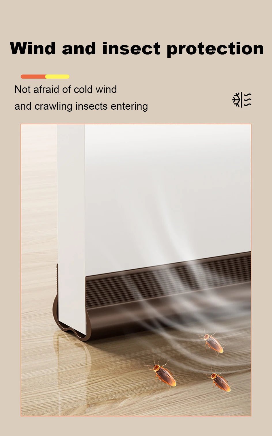 Flexible Door Bottom Sealing Strip Door Gap Soundproofing Wind and Dust Proof Weather Strip Under Door Draft Stopper Tape - VibraStore