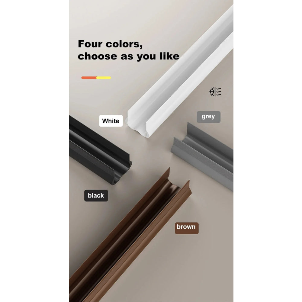 Flexible Door Bottom Sealing Strip Door Gap Soundproofing Wind and Dust Proof Weather Strip Under Door Draft Stopper Tape - VibraStore