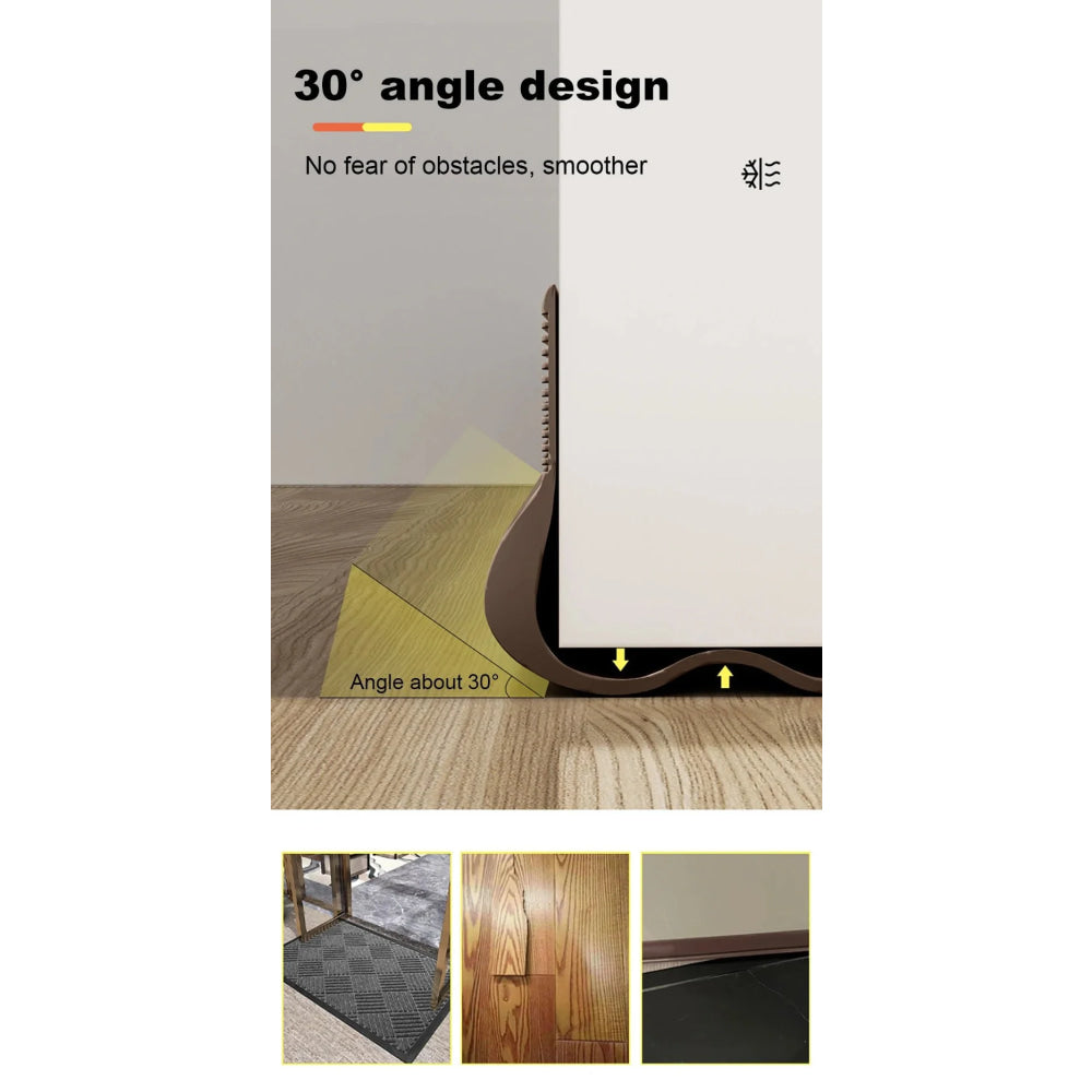 Flexible Door Bottom Sealing Strip Door Gap Soundproofing Wind and Dust Proof Weather Strip Under Door Draft Stopper Tape - VibraStore