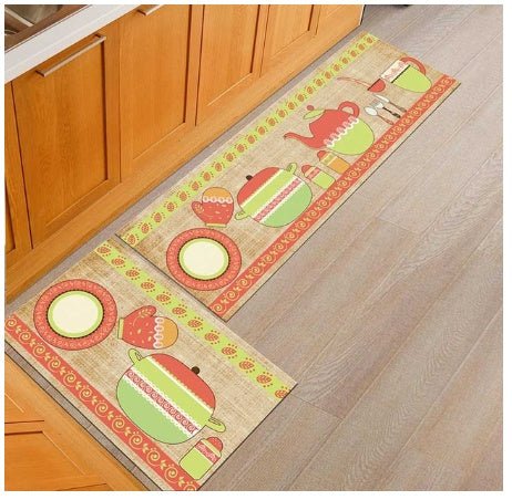 Floor mats, non - slip, oil - proof, household machine washable door mats, bathroom, bathroom, bedside rugs - VibraStore