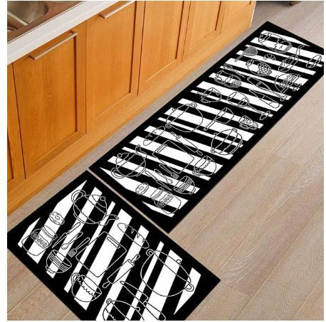 Floor mats, non - slip, oil - proof, household machine washable door mats, bathroom, bathroom, bedside rugs - VibraStore