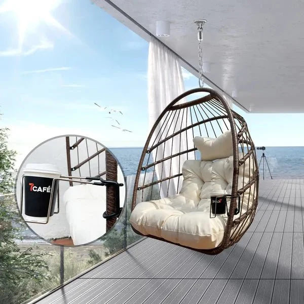Foldable UV, Resistant Hammock Chair With Stand, 350lbs Capacity - VibraStore