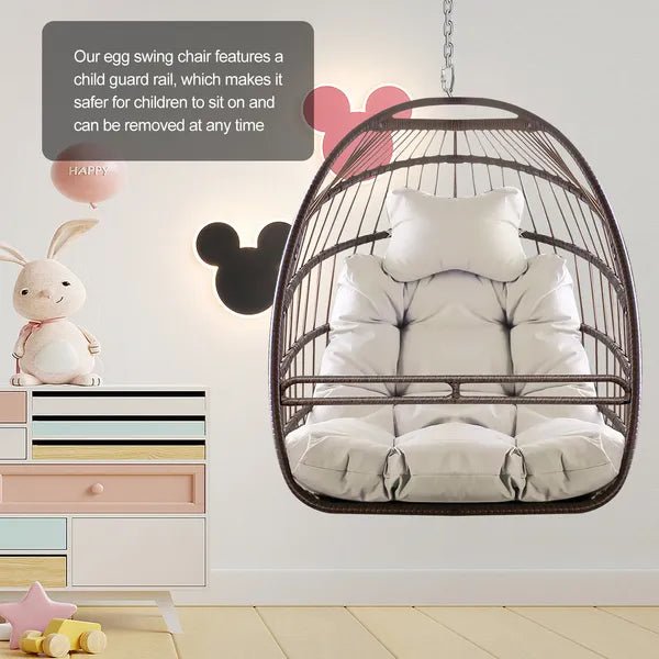 Foldable UV, Resistant Hammock Chair With Stand, 350lbs Capacity - VibraStore