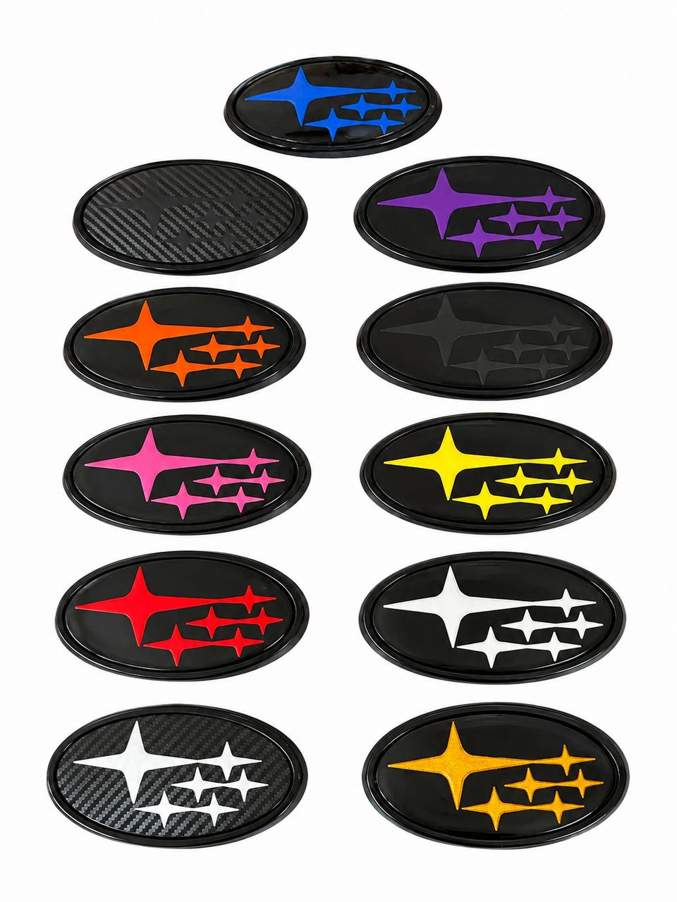 2Pcs Acrylic Car Front Rear Logo Emblem Sticker For Subaru STI XV Impreza BRZ WRX Legacy Outback Auto Hood Trunk Badge Cover 2015/2019
