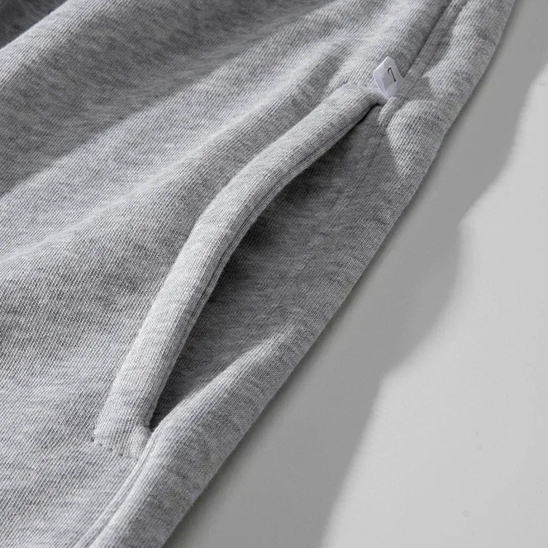 Four season new American loose casual pure gray five quarter sports shorts men's casual pants men shorts - VibraStore