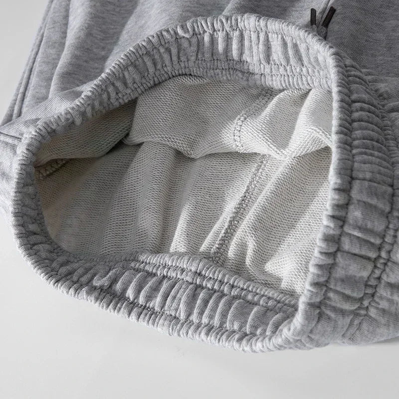 Four season new American loose casual pure gray five quarter sports shorts men's casual pants men shorts - VibraStore