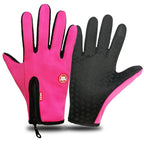 Full Finger Touch Screen Zipper Ski Gloves - VibraStore