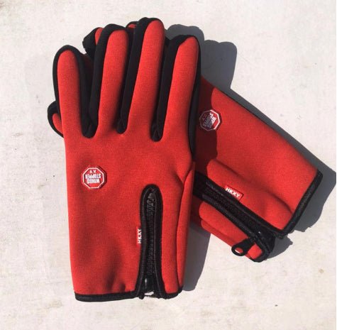 Full Finger Touch Screen Zipper Ski Gloves - VibraStore