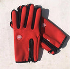 Full Finger Touch Screen Zipper Ski Gloves - VibraStore