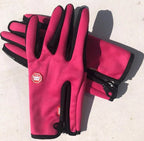 Full Finger Touch Screen Zipper Ski Gloves - VibraStore