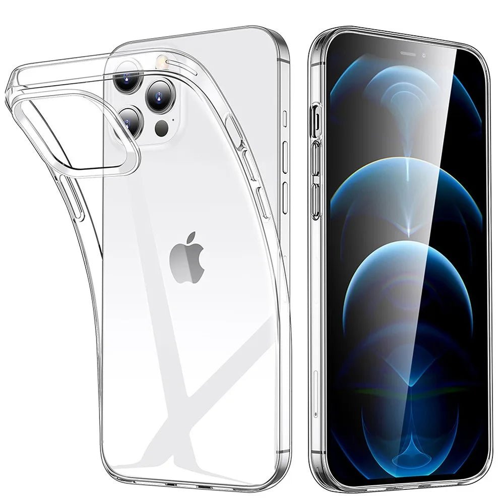 Funda transparente ultrafina de lujo para iPhone 17 16 15 11 12 13 14 Pro Max X XR 7 8 Plus funda trasera de silicona TPU suave transparente - VibraStore