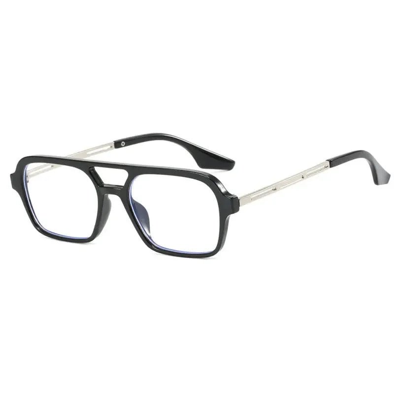 Gafas De Sol cuadradas con montura pequeña para mujer, gafas De Sol De lujo a la moda De diseñador De marca para mujer, gafas De Sol Vintage huecas De leopardo azul - VibraStore