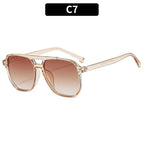 Gafas de sol cuadradas Vintage para mujeres y hombres, montura gruesa, gafas de sol con doble puente, gafas de sol poligonales elegantes para mujer, gafas de sol UV400 - VibraStore