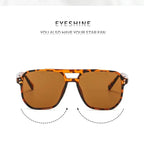 Gafas de sol cuadradas Vintage para mujeres y hombres, montura gruesa, gafas de sol con doble puente, gafas de sol poligonales elegantes para mujer, gafas de sol UV400 - VibraStore