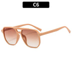 Gafas de sol cuadradas Vintage para mujeres y hombres, montura gruesa, gafas de sol con doble puente, gafas de sol poligonales elegantes para mujer, gafas de sol UV400 - VibraStore