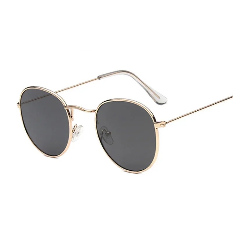 Gafas De sol redondas pequeñas Vintage para mujer, gafas De sol clásicas De diseño De marca Retro, gafas De sol con espejo para hombre, gafas De sol a la moda para mujer - VibraStore