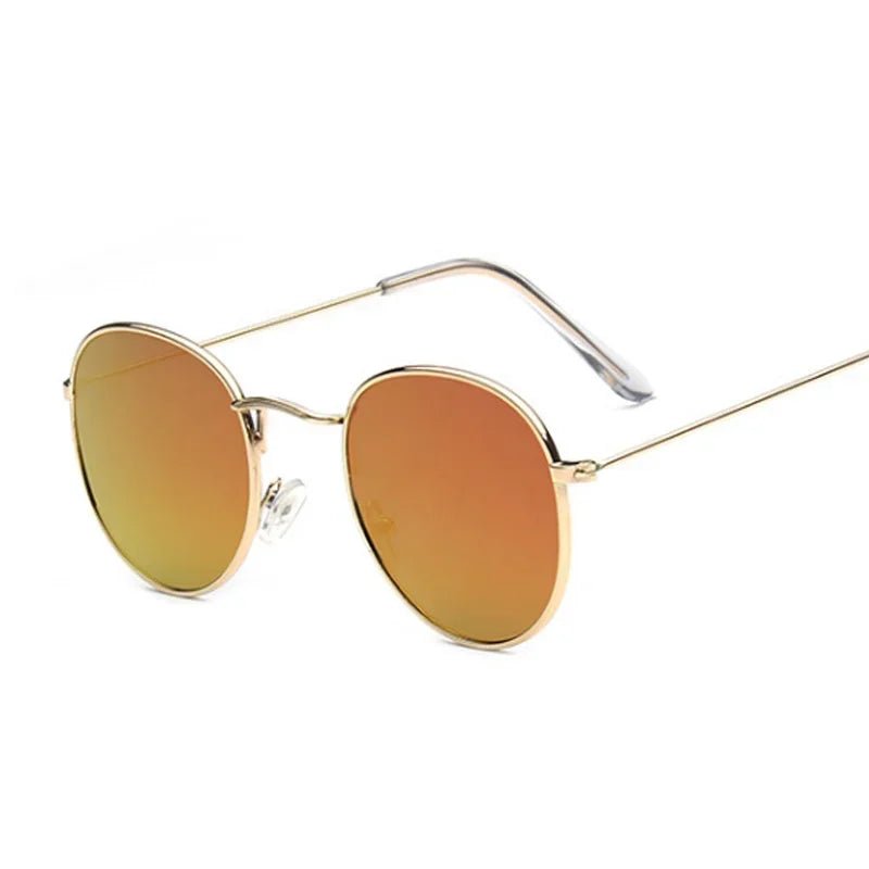 Gafas De sol redondas pequeñas Vintage para mujer, gafas De sol clásicas De diseño De marca Retro, gafas De sol con espejo para hombre, gafas De sol a la moda para mujer - VibraStore