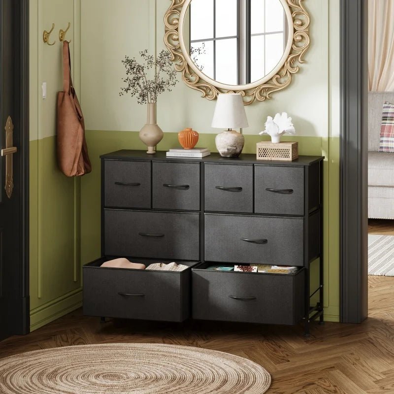 GALAXHERO 8 Drawer Dresser Wide Fabric Storage Chest with Deep Drawers for Bedroom Living Room Closet Organizer - VibraStore