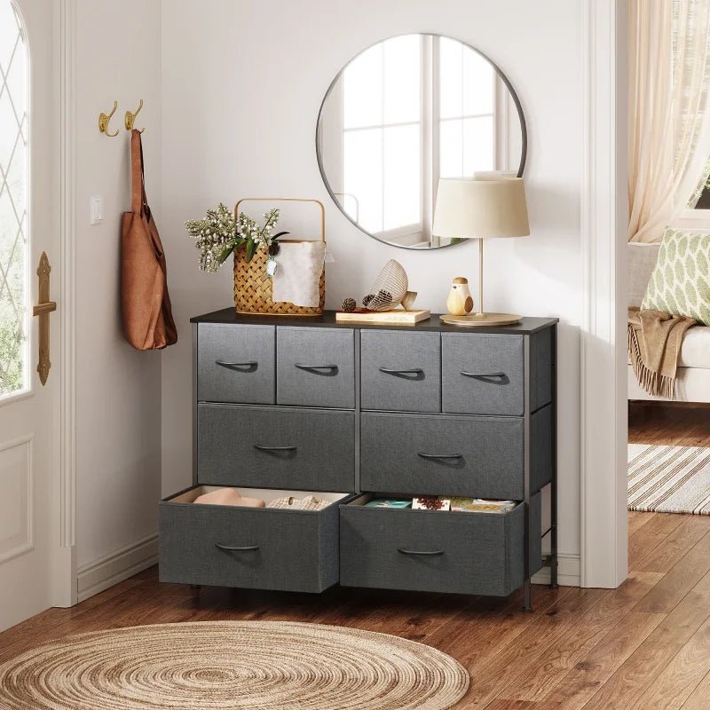 GALAXHERO 8 Drawer Dresser Wide Fabric Storage Chest with Deep Drawers for Bedroom Living Room Closet Organizer - VibraStore