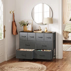 GALAXHERO 8 Drawer Dresser Wide Fabric Storage Chest with Deep Drawers for Bedroom Living Room Closet Organizer - VibraStore