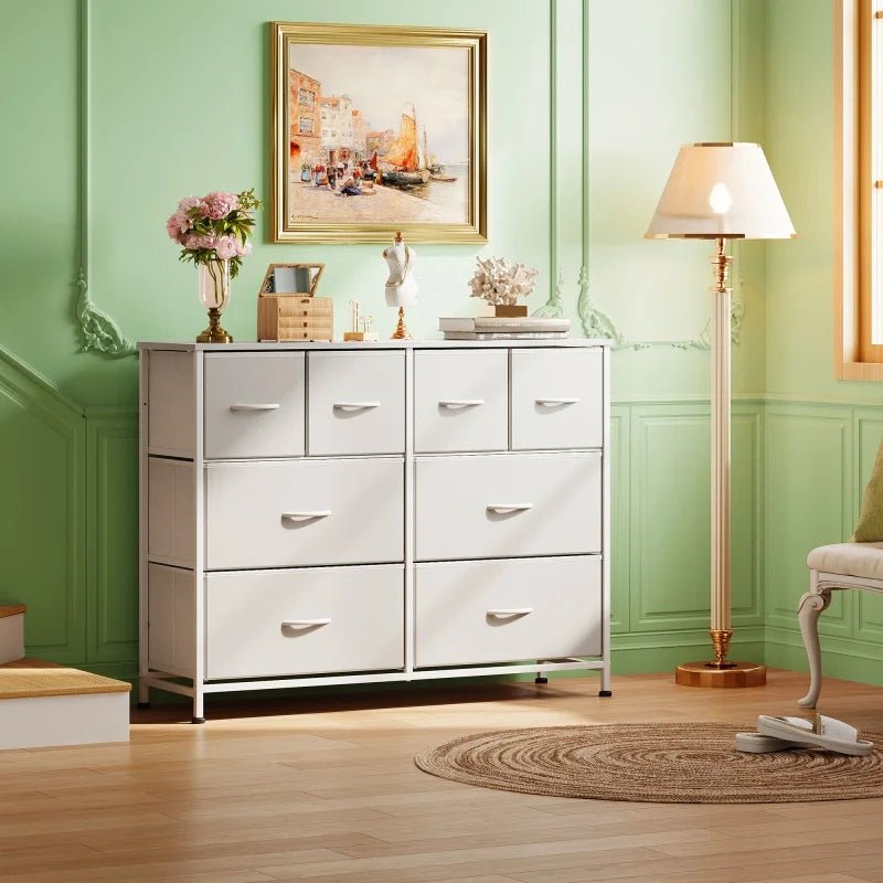 GALAXHERO 8 Drawer Dresser Wide Fabric Storage Chest with Deep Drawers for Bedroom Living Room Closet Organizer - VibraStore