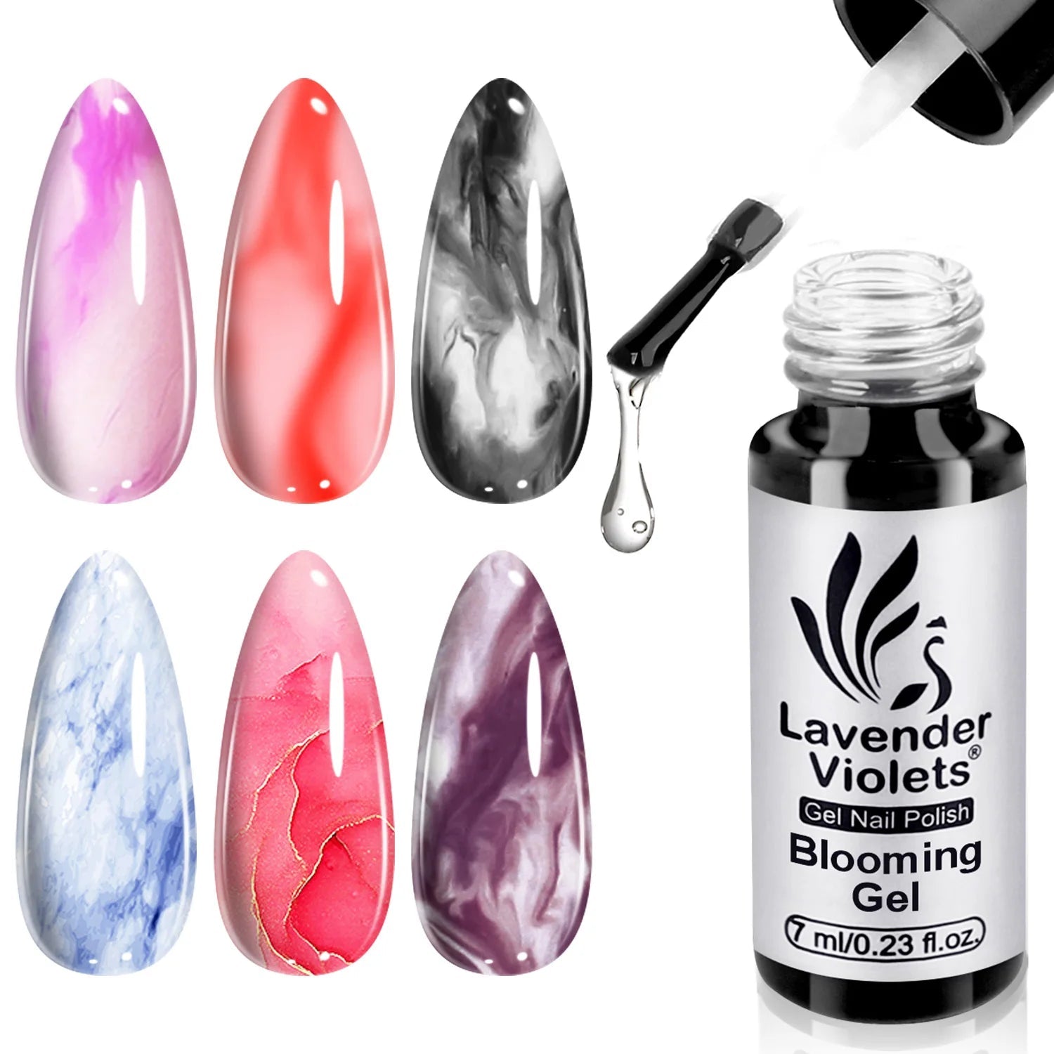 Gel floreciente para uñas, gel funcional con efecto de extensión de flores, fácil de aplicar para principiantes, salón en casa, manicura artística para uñas - VibraStore