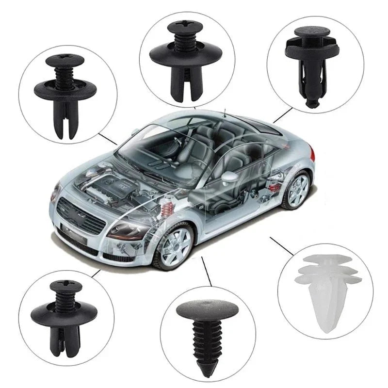 GM Rivet OPP Bag Or Box 6 Kinds of Auto Parts Quick Fastening Plastic Buckle 100 Pieces Mixed - VibraStore