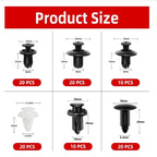 GM Rivet OPP Bag Or Box 6 Kinds of Auto Parts Quick Fastening Plastic Buckle 100 Pieces Mixed - VibraStore