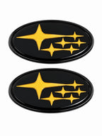2Pcs Acrylic Car Front Rear Logo Emblem Sticker For Subaru STI XV Impreza BRZ WRX Legacy Outback Auto Hood Trunk Badge Cover 2015/2019