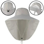 Gorra de béisbol de ala ancha para hombre y mujer, sombrero con solapa, protector de cuello, refrigeración, Safari, senderismo, pesca, aire libre - VibraStore