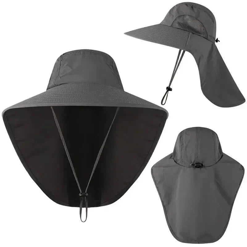 Gorra de béisbol de ala ancha para hombre y mujer, sombrero con solapa, protector de cuello, refrigeración, Safari, senderismo, pesca, aire libre - VibraStore