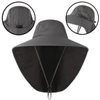 Gorra de béisbol de ala ancha para hombre y mujer, sombrero con solapa, protector de cuello, refrigeración, Safari, senderismo, pesca, aire libre - VibraStore