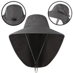 Gorra de béisbol de ala ancha para hombre y mujer, sombrero con solapa, protector de cuello, refrigeración, Safari, senderismo, pesca, aire libre - VibraStore
