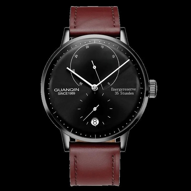 GUANQIN Mechanical Business Watch Men Luxury Brand Luminous Stainless Steel Strap Wrist Mens Automatic Watches Clock relogio BYR - VibraStore