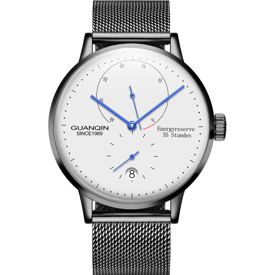 GUANQIN Mechanical Business Watch Men Luxury Brand Luminous Stainless Steel Strap Wrist Mens Automatic Watches Clock relogio BYR - VibraStore