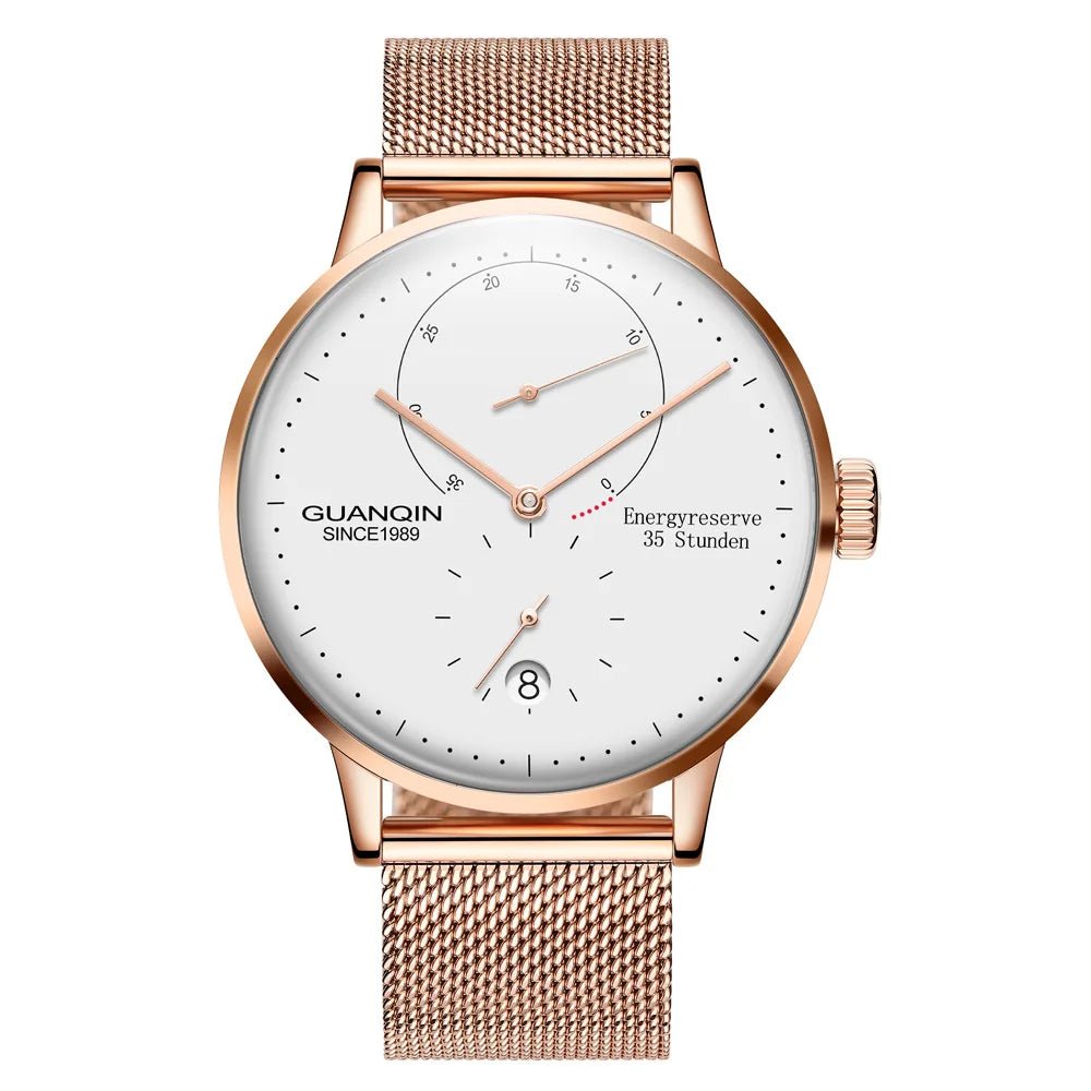 GUANQIN Mechanical Business Watch Men Luxury Brand Luminous Stainless Steel Strap Wrist Mens Automatic Watches Clock relogio BYR - VibraStore