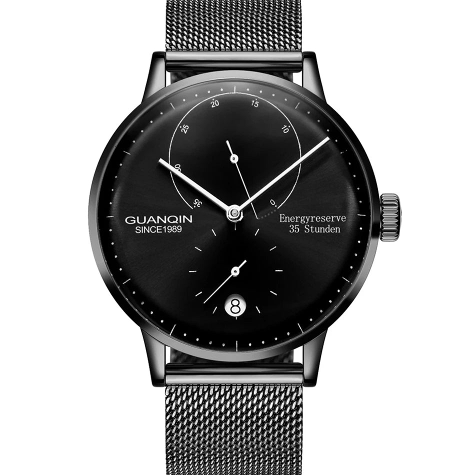 GUANQIN Mechanical Business Watch Men Luxury Brand Luminous Stainless Steel Strap Wrist Mens Automatic Watches Clock relogio BYR - VibraStore