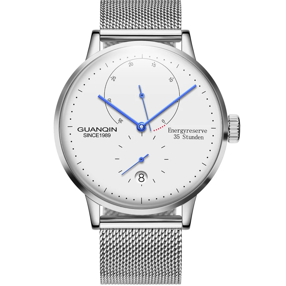 GUANQIN Mechanical Business Watch Men Luxury Brand Luminous Stainless Steel Strap Wrist Mens Automatic Watches Clock relogio BYR - VibraStore