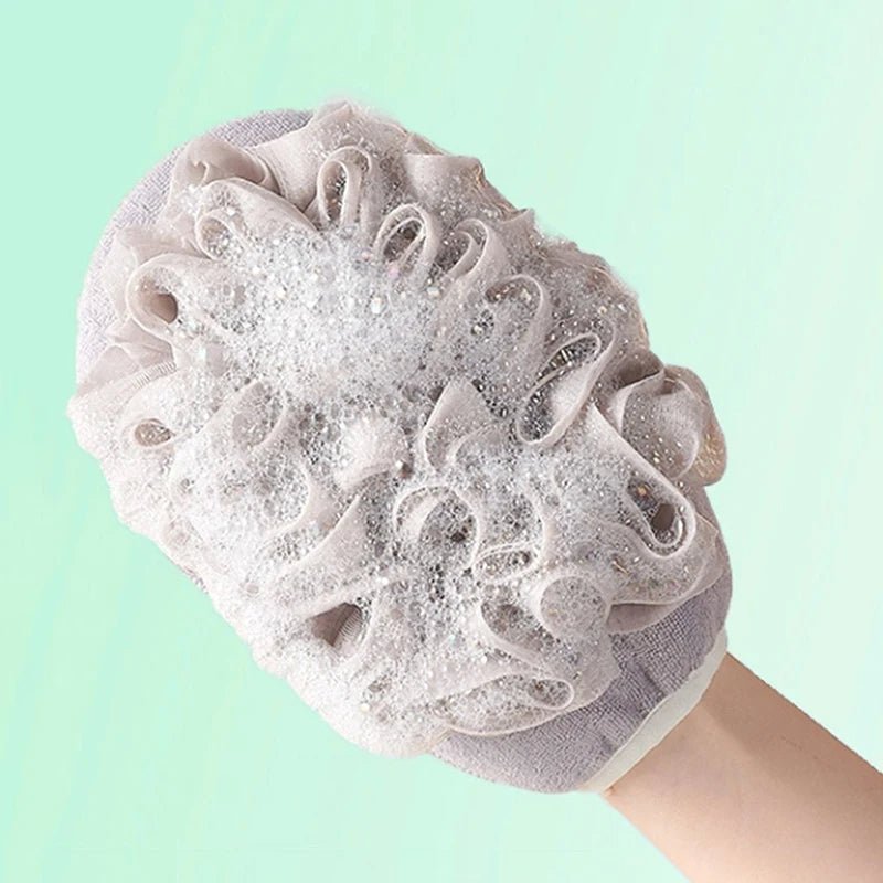 Guantes exfoliantes de doble cara, limpieza corporal, baño, flor, Bola de ducha, depurador corporal, esponja de baño, toalla, herramienta de baño - VibraStore