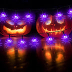 Guirnalda de luces LED araña Halloween: 20/30 modos, energía solar, decoración para hogar y jardín - VibraStore