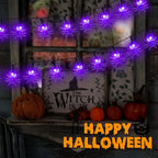 Guirnalda de luces LED araña Halloween: 20/30 modos, energía solar, decoración para hogar y jardín - VibraStore