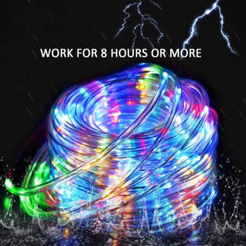 Luces solares para jardín: Guirnaldas LED impermeables 50/100 Led - VibraStore