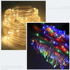 Luces solares para jardín: Guirnaldas LED impermeables 50/100 Led - VibraStore