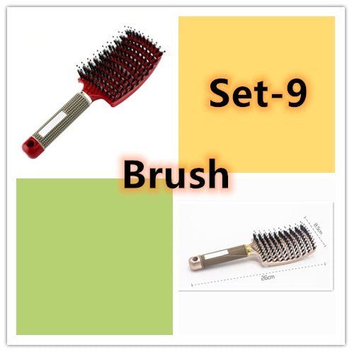 Hairbrush Anti Klit Brushy Haarborstel Women Detangler Hair Brush Bristle Nylon Scalp Massage Teaser Hair Brush Comb - VibraStore