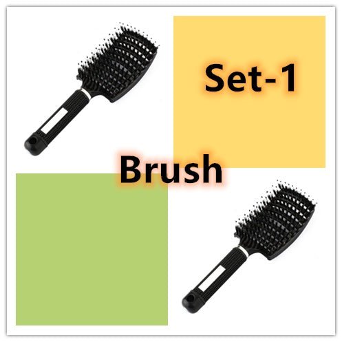 Hairbrush Anti Klit Brushy Haarborstel Women Detangler Hair Brush Bristle Nylon Scalp Massage Teaser Hair Brush Comb - VibraStore
