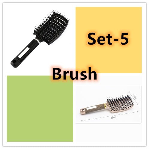 Hairbrush Anti Klit Brushy Haarborstel Women Detangler Hair Brush Bristle Nylon Scalp Massage Teaser Hair Brush Comb - VibraStore