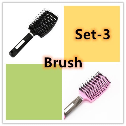Hairbrush Anti Klit Brushy Haarborstel Women Detangler Hair Brush Bristle Nylon Scalp Massage Teaser Hair Brush Comb - VibraStore