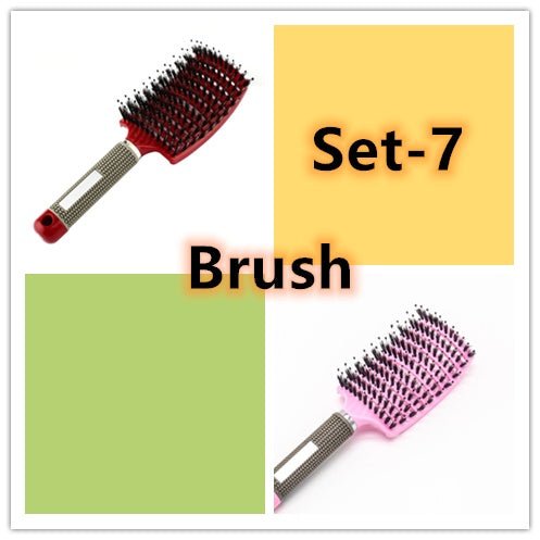 Hairbrush Anti Klit Brushy Haarborstel Women Detangler Hair Brush Bristle Nylon Scalp Massage Teaser Hair Brush Comb - VibraStore